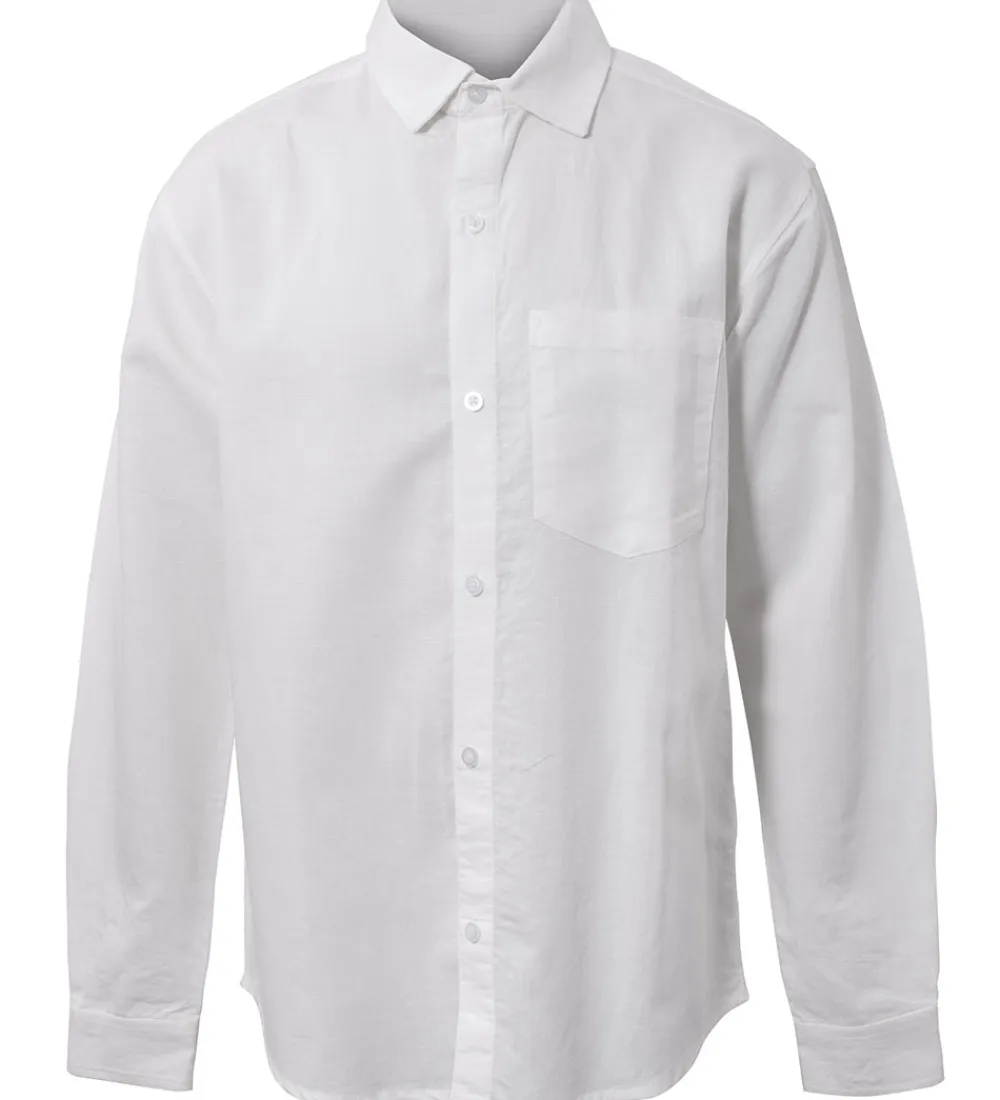 Hound Konfirmationstøj*Skjorte - Linen Blend - Hvid