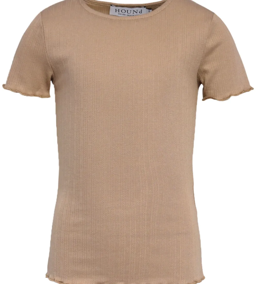 T-Shirts-Hound T-Shirt - HdEmily - Sand
