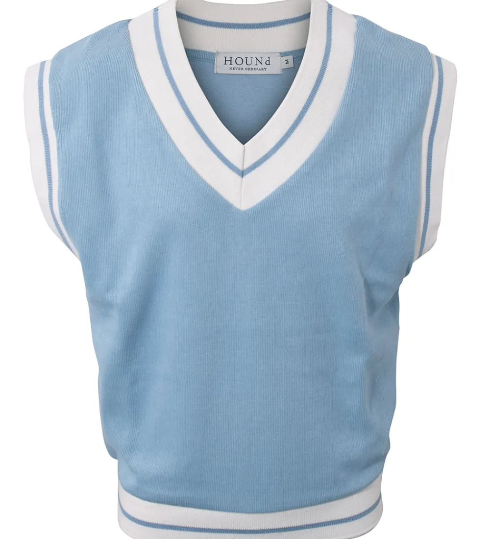 Veste-Hound Vest - Tennis Vest - Strik - Light Blue