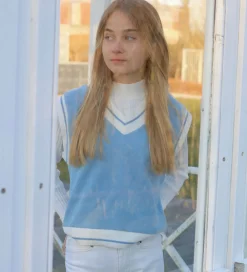 Veste-Hound Vest - Tennis Vest - Strik - Light Blue