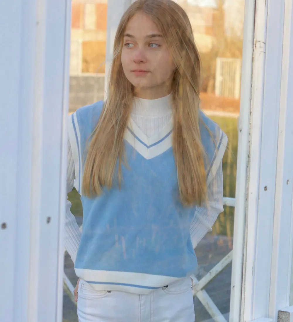 Veste-Hound Vest - Tennis Vest - Strik - Light Blue
