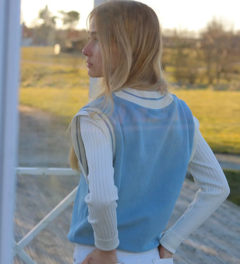 Veste-Hound Vest - Tennis Vest - Strik - Light Blue