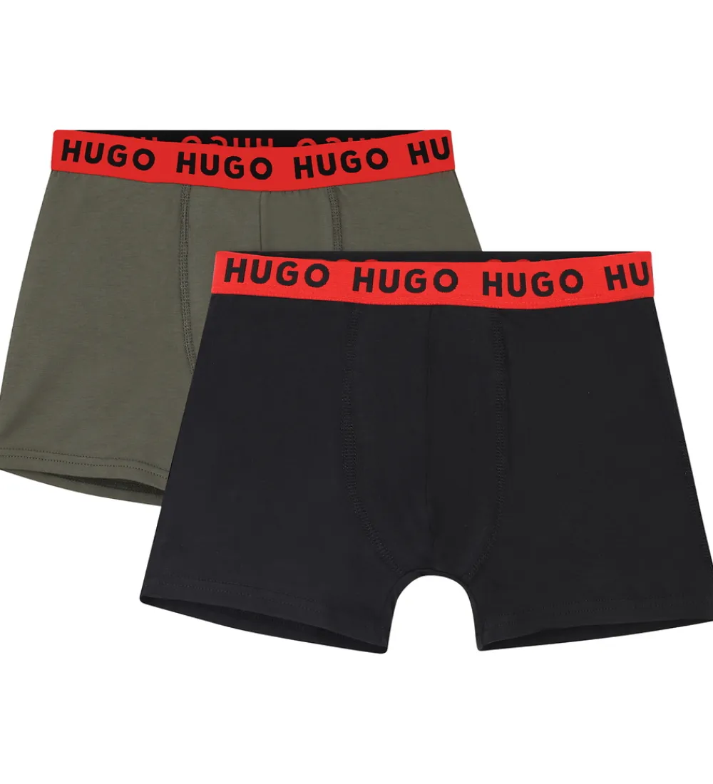 HUGO Undertøj*Boxershorts - 2-pak - Sort/Armygrøn