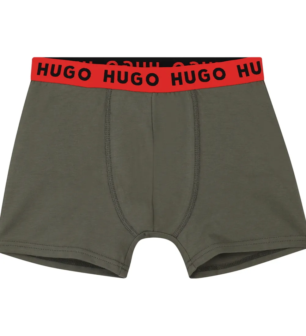 HUGO Undertøj*Boxershorts - 2-pak - Sort/Armygrøn