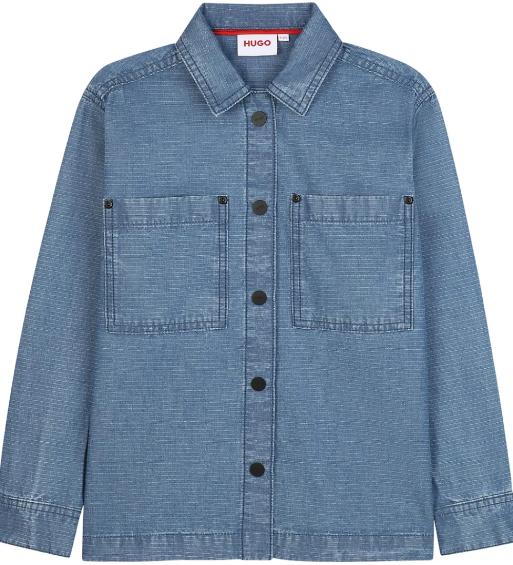 Skjorter-HUGO Skjorte - Denim - Stone Wash