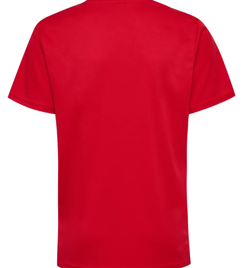 T-Shirts Og Toppe-Hummel Teamsport Hummel T-shirt - HmlEssential Jersey - True Red