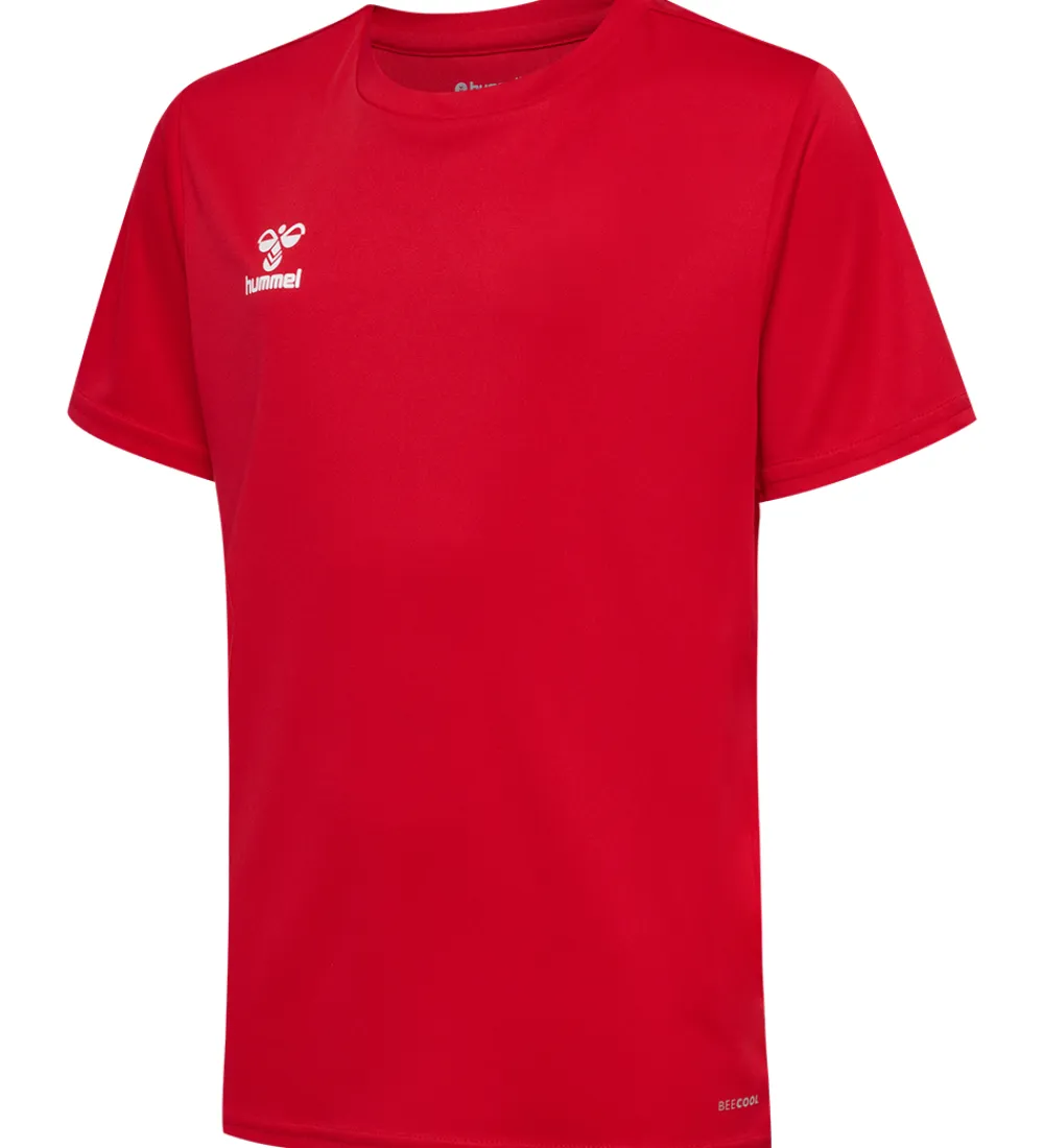 T-Shirts Og Toppe-Hummel Teamsport Hummel T-shirt - HmlEssential Jersey - True Red