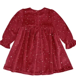 Hust and Claire Kjoler*Kjole - Velour - HCDonna - Teaberry m. Guld
