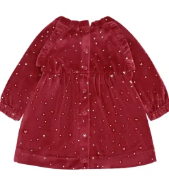 Hust and Claire Kjoler*Kjole - Velour - HCKis - Teaberry m. Guld