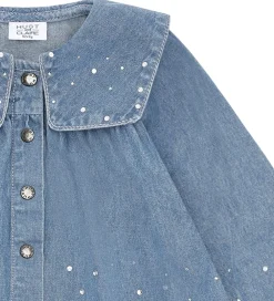 Skjorter-Hust and Claire Skjorte - HCKaroline - Blue Denim m. Similisten