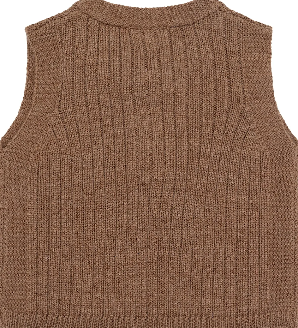 Hust and Claire Veste*Vest - Strik - HCEdi - Wool Rib Knit - Coca Moch