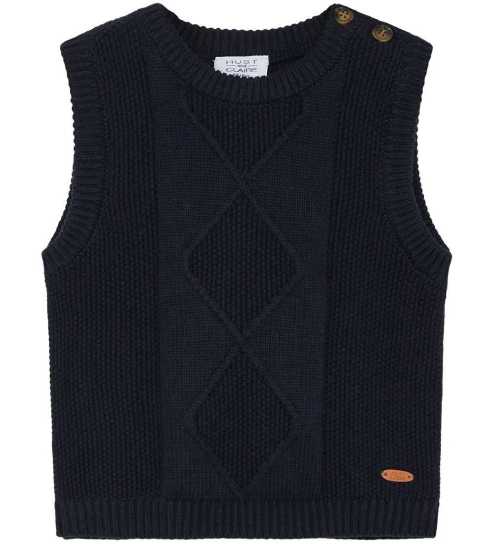 Hust and Claire Veste*Vest - Strik - Perrie - Navy