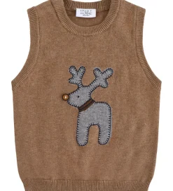 Hust and Claire Veste*Vest - Strik - HCPerry Deer - Coffee Melange