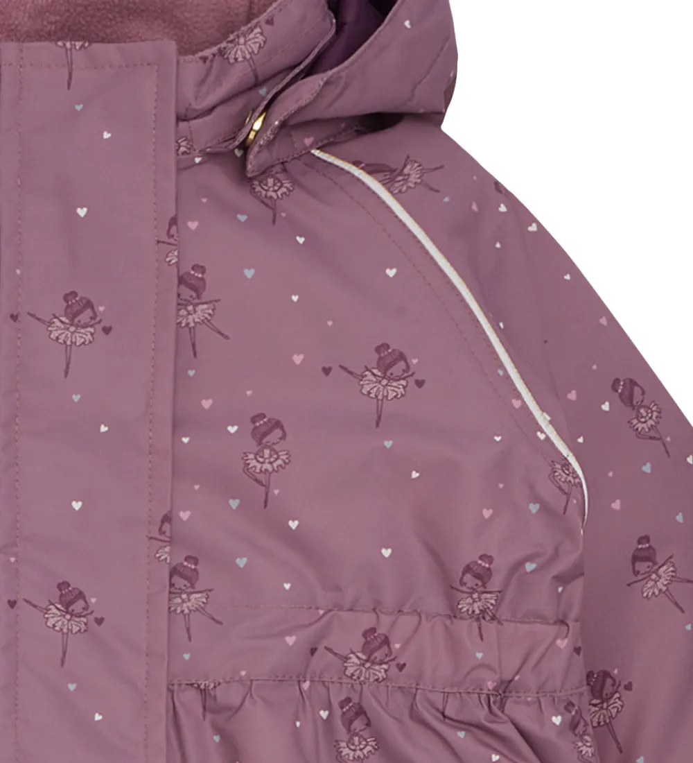 Vinterjakker-Hust and Claire Vinterjakke - HCObia - Pale Mauve m. Hjerter/Bal