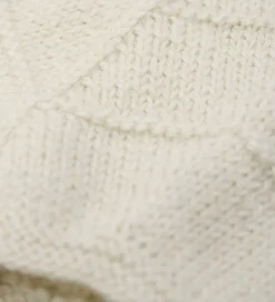 Huttelihut Babyhjelme*Babyhjelm m. Ører - Alpakauld - Strik - Off-white