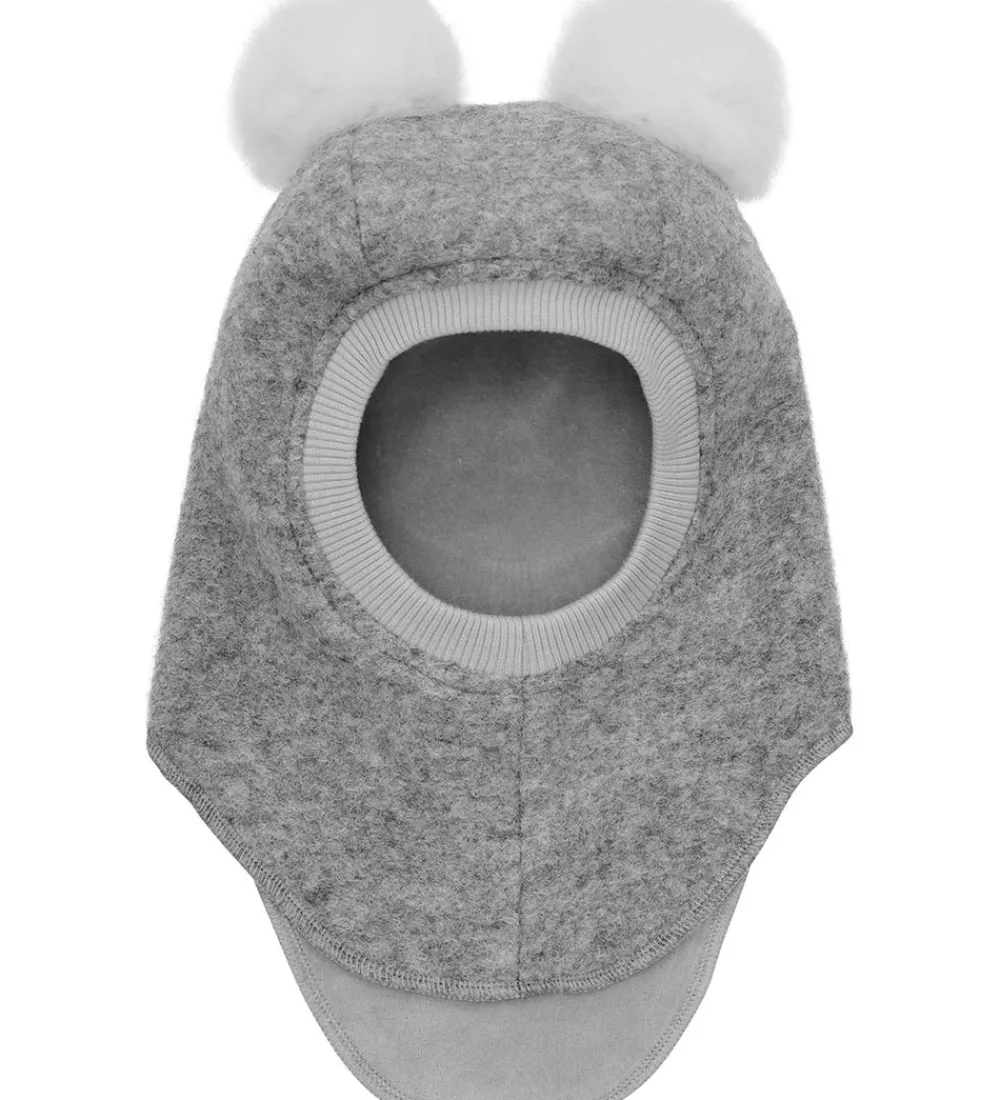 Elefanthuer-Huttelihut Elefanthue - Uld - 2-lags - Grey Melange m. Kvaste