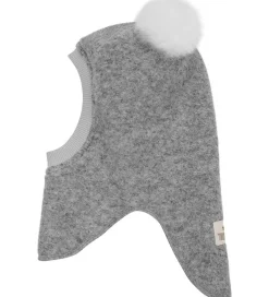 Elefanthuer-Huttelihut Elefanthue - Uld - 2-lags - Grey Melange m. Kvaste