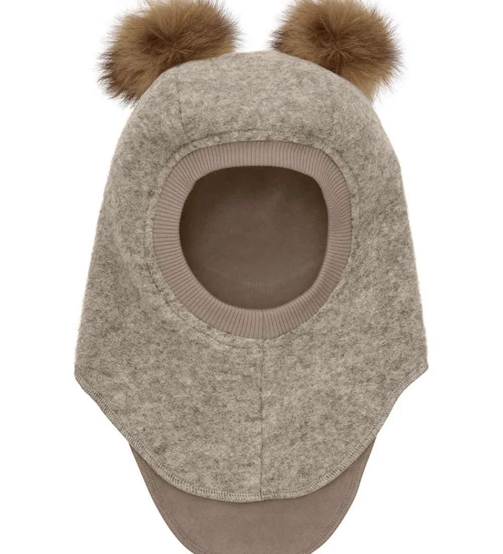 Huttelihut Elefanthuer*Elefanthue - Uld - 2-lags - Camel Melange m. Kvaste
