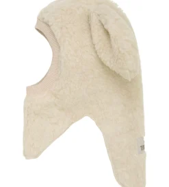 Elefanthuer-Huttelihut Elefanthue - Uld - Teddy - 2-lags - Cement m. Ører