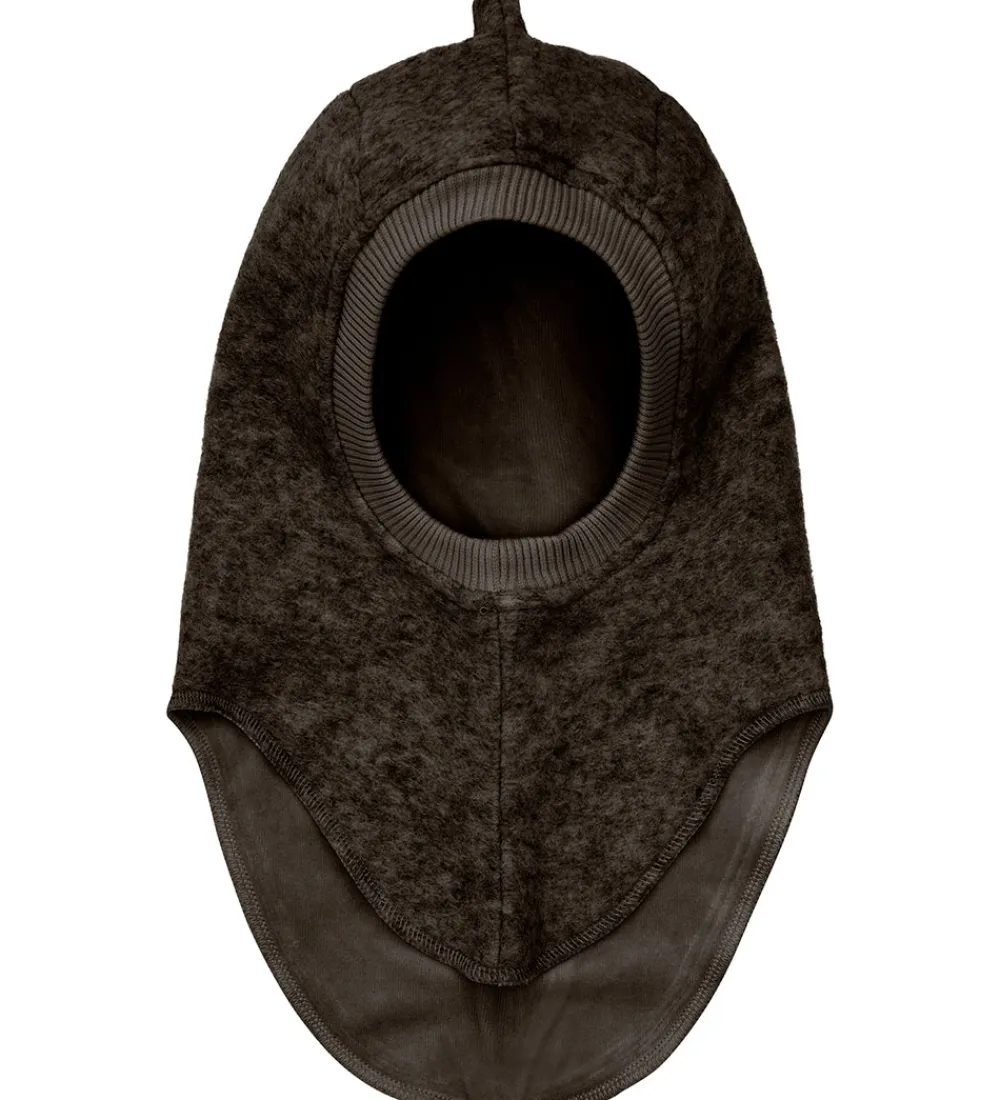 Huttelihut Elefanthuer*Elefanthue - Uldfleece - 2-lags - Dark Brown Melange