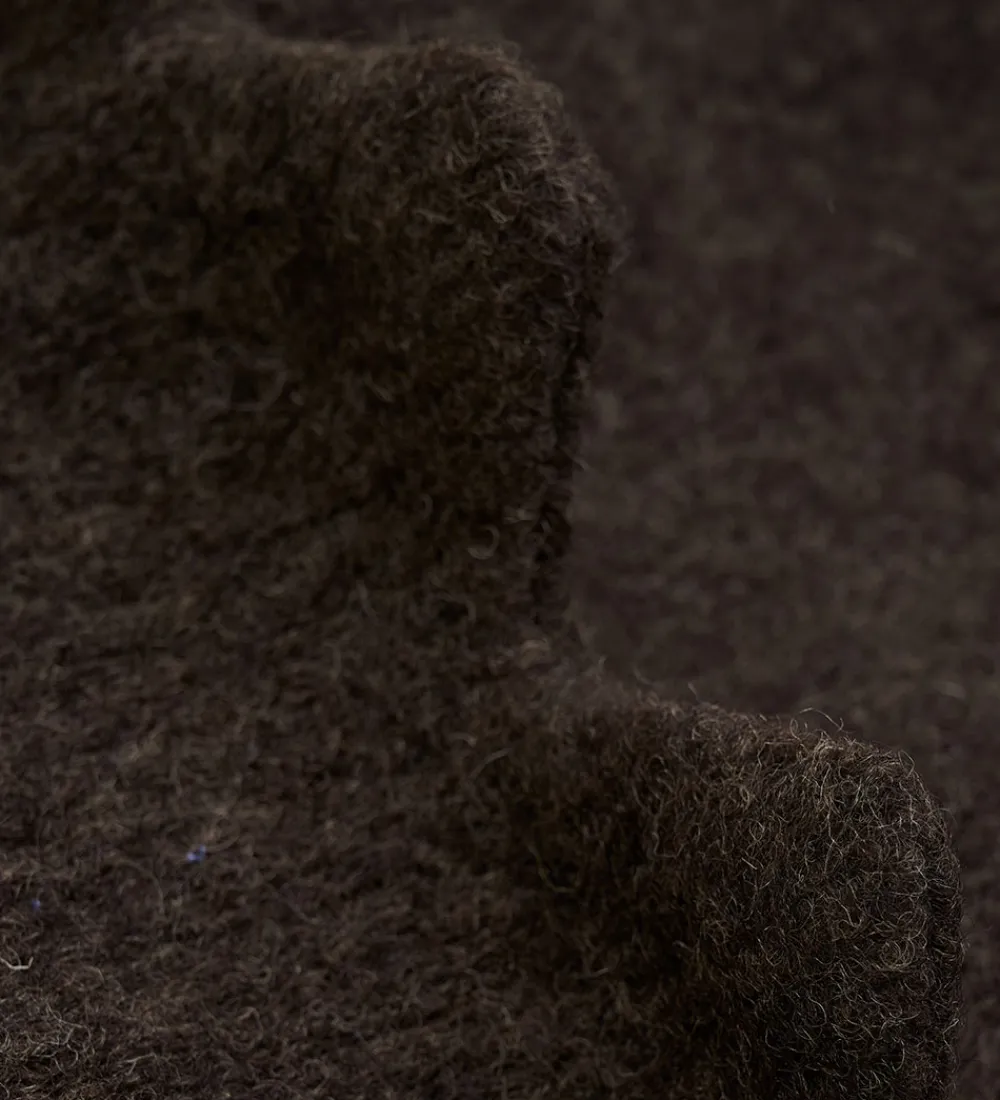 Huttelihut Elefanthuer*Elefanthue - Uldfleece - 2-lags - Dark Brown Melange