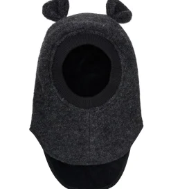 Elefanthuer-Huttelihut Elefanthue - Uld - 2-lags - Dark Grey Melange m. Ører