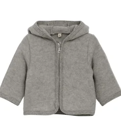 Huttelihut Fleece*Fleecejakke - Uldfleece - Medium Grey Melange m. Ører