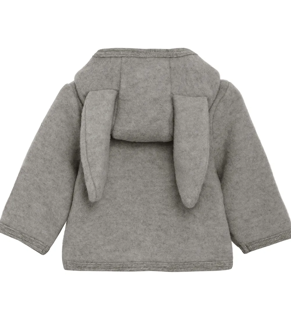 Huttelihut Fleece*Fleecejakke - Uldfleece - Medium Grey Melange m. Ører