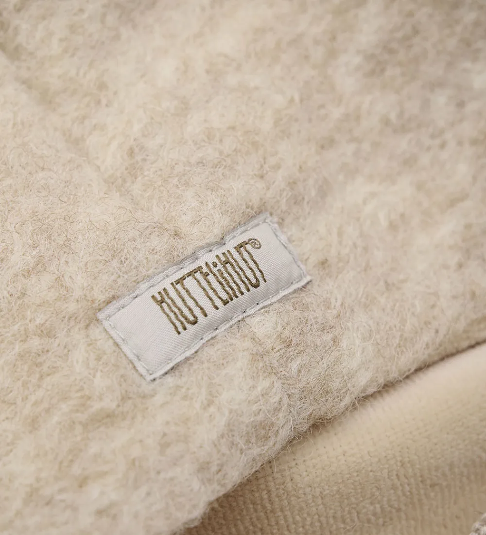 Huer Og Hatte|Babyhjelme-Huttelihut Hue - Uld - Sand Melange m. Kvast