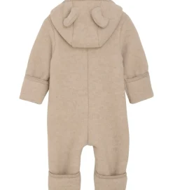 Køredragter-Huttelihut Køredragt - Uldfleece - Camel Melange m. Ører
