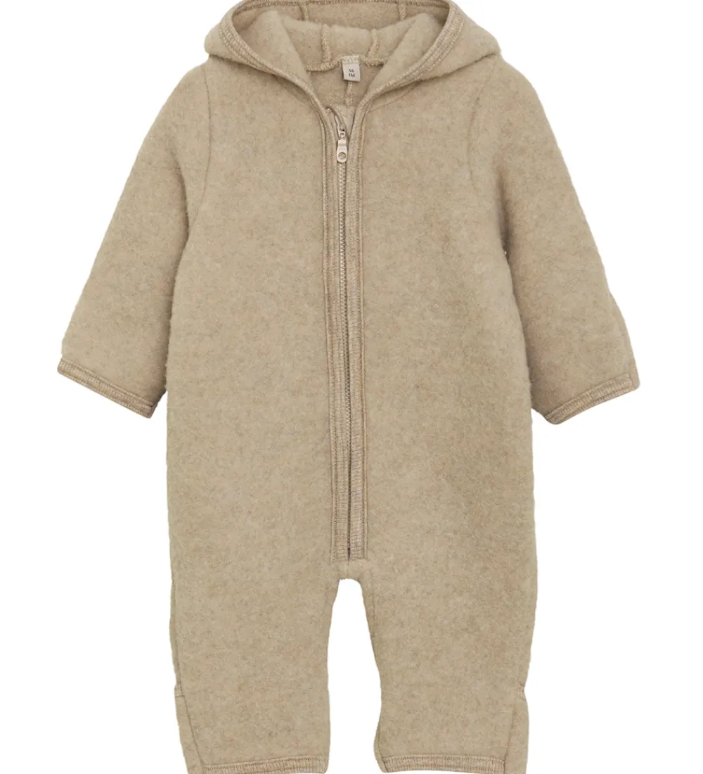 Køredragter-Huttelihut Køredragt - Uldfleece - Camel Melange m. Ører
