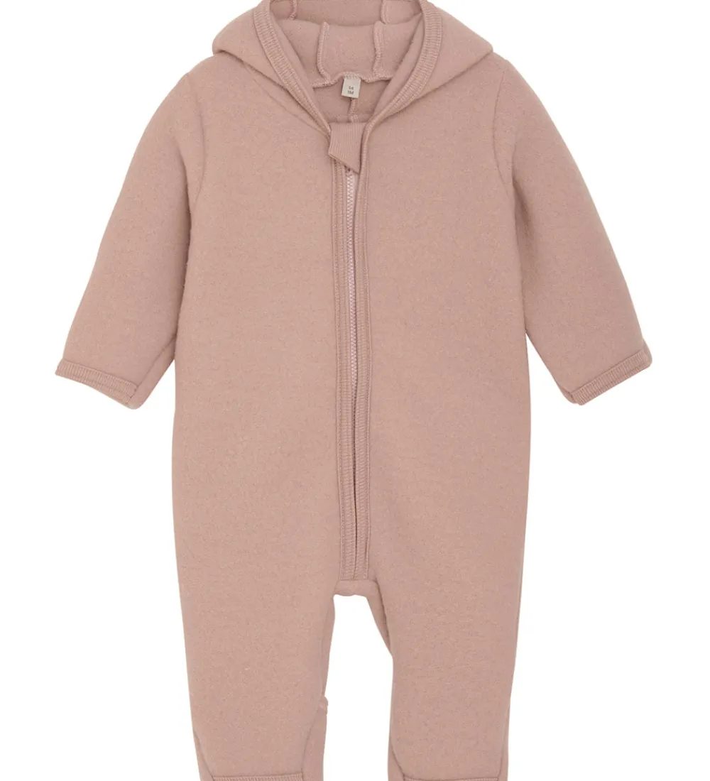 Huttelihut Køredragter*Køredragt - Uldfleece - Mahogany Rose m. Ører