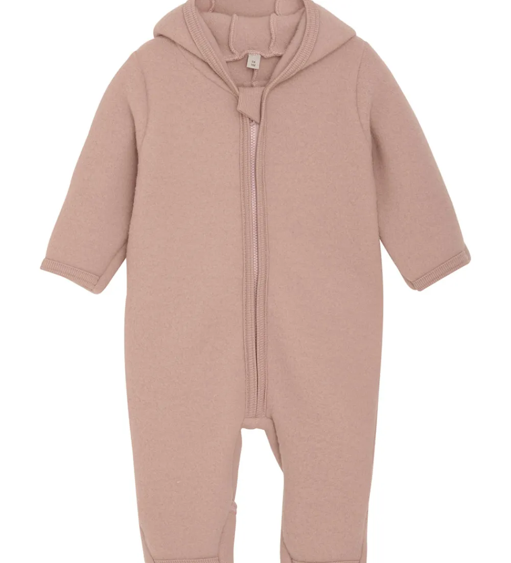 Huttelihut Køredragter*Køredragt - Uldfleece - Mahogany Rose m. Ører