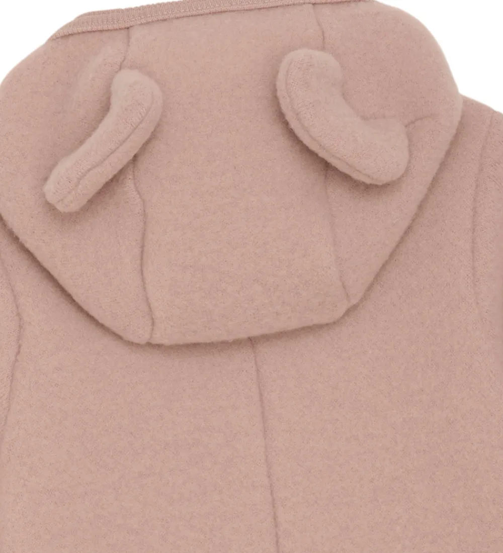 Huttelihut Køredragter*Køredragt - Uldfleece - Mahogany Rose m. Ører
