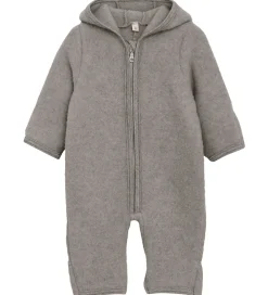 Køredragter-Huttelihut Køredragt - Uldfleece - Medium Grey Melange m. Ører