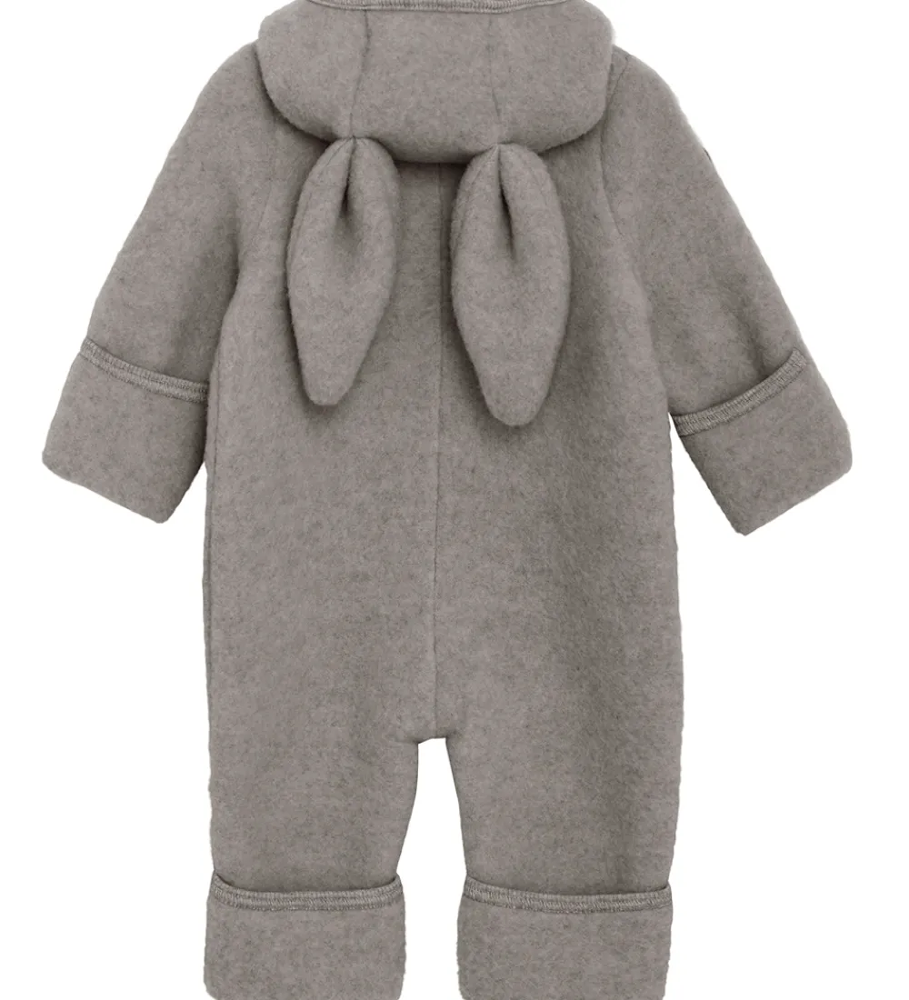 Køredragter-Huttelihut Køredragt - Uldfleece - Medium Grey Melange m. Ører