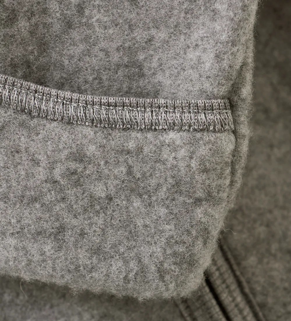 Køredragter-Huttelihut Køredragt - Uldfleece - Medium Grey Melange m. Ører