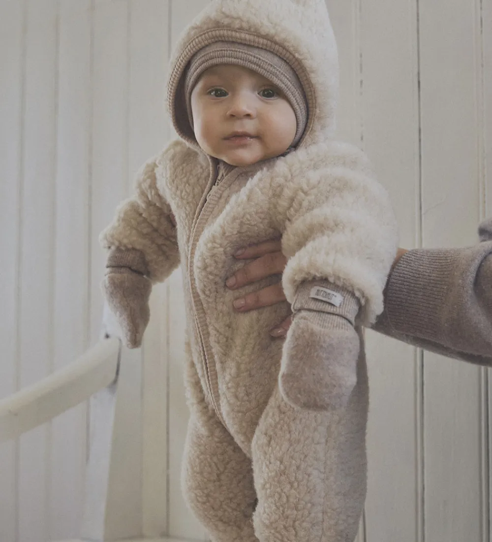 Køredragter-Huttelihut Køredragt - Uldfleece - Teddy - Cement
