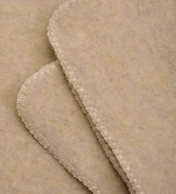 Tæpper|Børneværelset-Huttelihut Tæppe - Uldfleece - 85x85 cm - Camel Melange