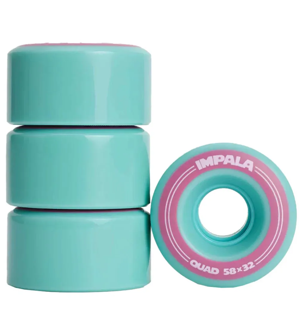 Impala Rulleskøjter|Rulleskøjter*Hjul - 4-pak - 58 mm - Aqua