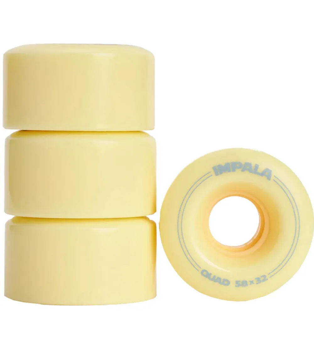Rulleskøjter|Rulleskøjter-Impala Hjul - 4-pak - 58 mm - Pastel Yellow