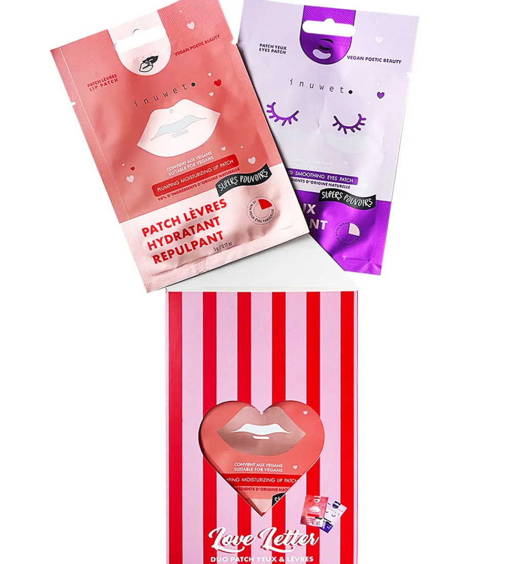 Pleje- Og Toiletartikler-Inuwet Gavesæt - Øjenmaske/Læbemaske - Love Letter