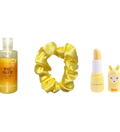 Inuwet Pleje- Og Toiletartikler*Gavesæt - Læbepomade/Glitterolie/Scrunchie - Monoi/Pineap