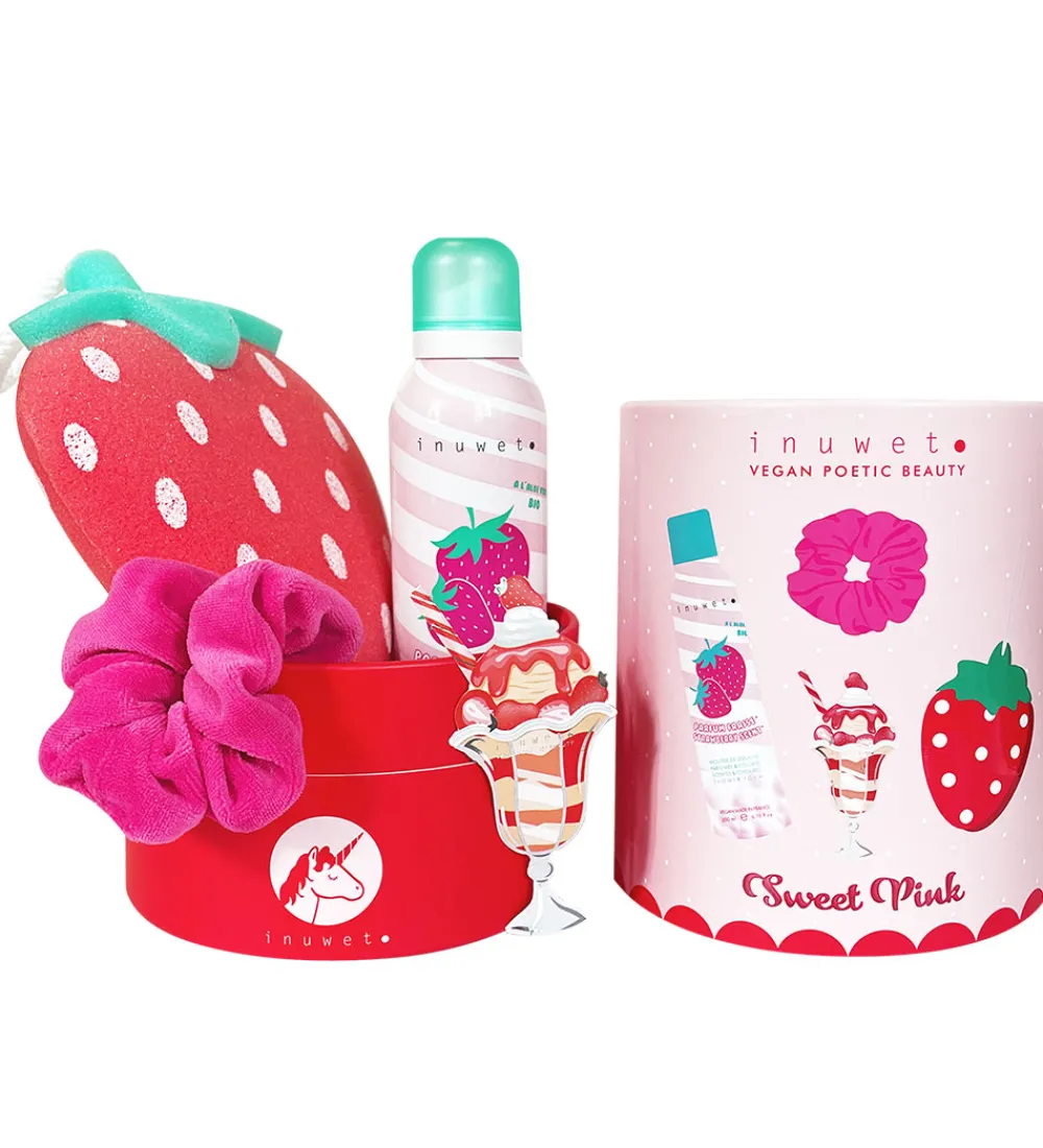 Inuwet Pleje- Og Toiletartikler*Gavesæt - Strawberry - Sweet Pink