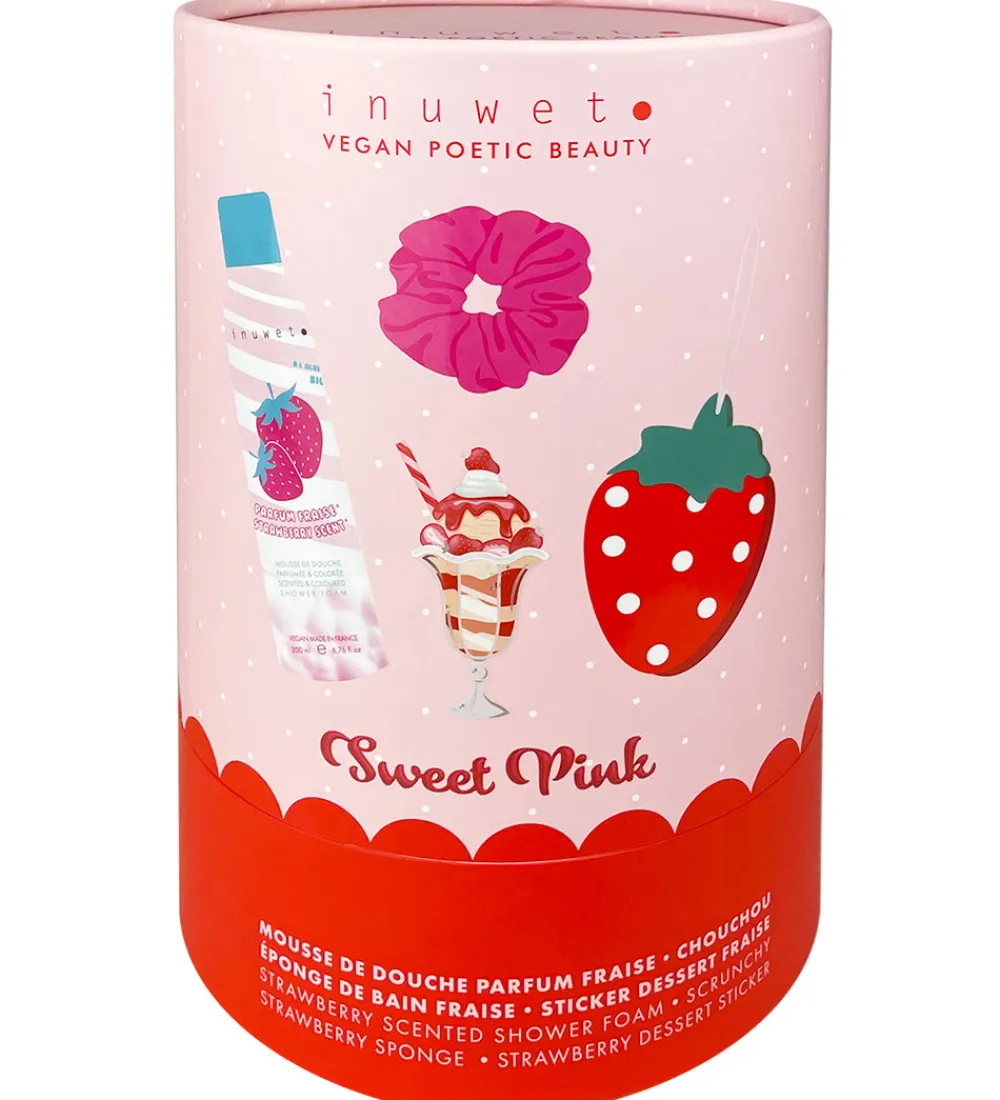Inuwet Pleje- Og Toiletartikler*Gavesæt - Strawberry - Sweet Pink