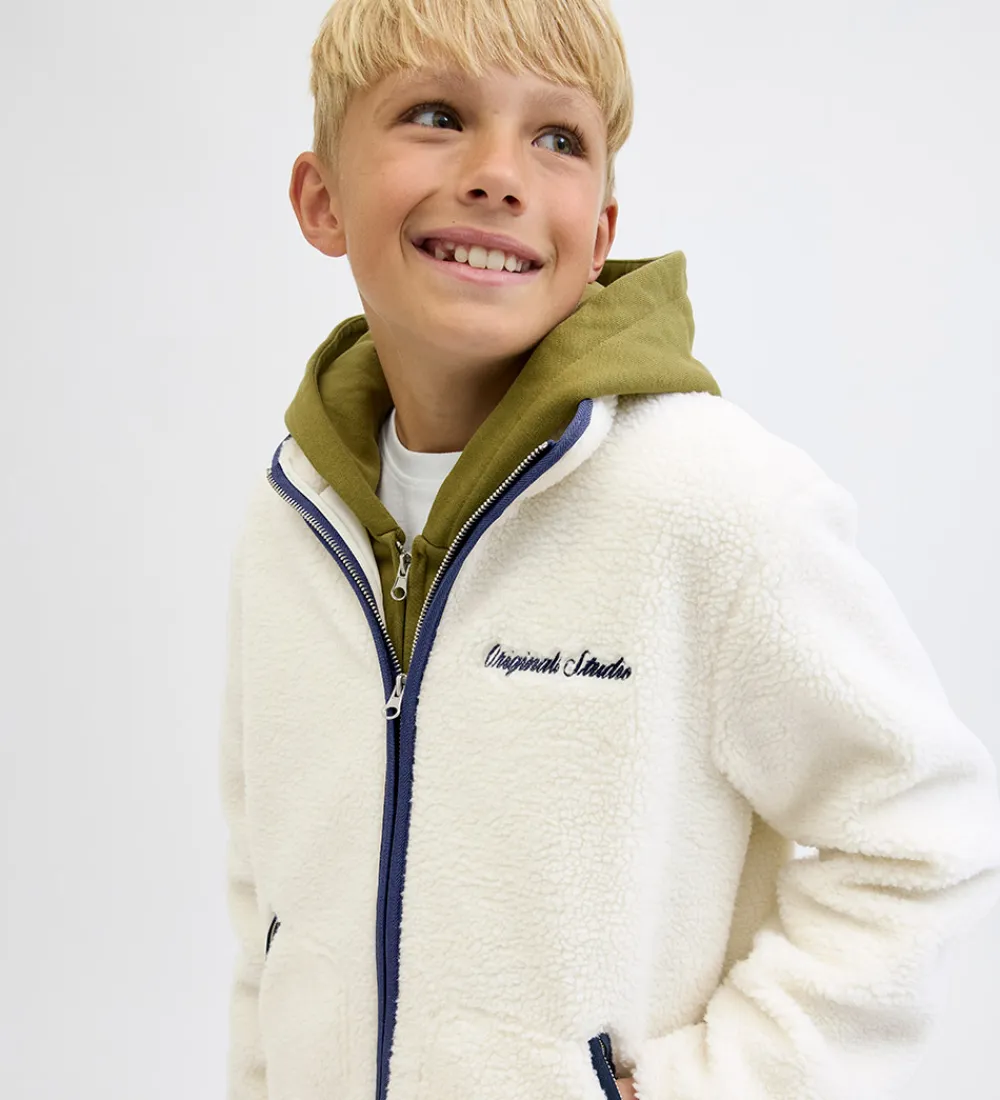 Fleece-Jack & Jones Fleecejakke - Teddy - JorNorrebro - Cloud Dancer/Oc