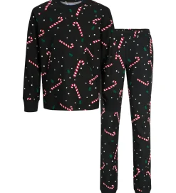 Jack & Jones Nattøj*Nattøj - JacTristan - Black/Candy Cane
