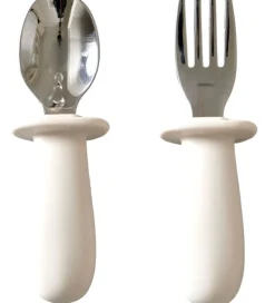 Jack o Juno Børnebestik|Spisesæt*Børnebestik - Silikone/rustfrit Stål - Cream