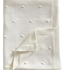 Jack o Juno Tæpper|Børneværelset*Tæppe - 80x100 cm - Strik - Bubble - Pearl