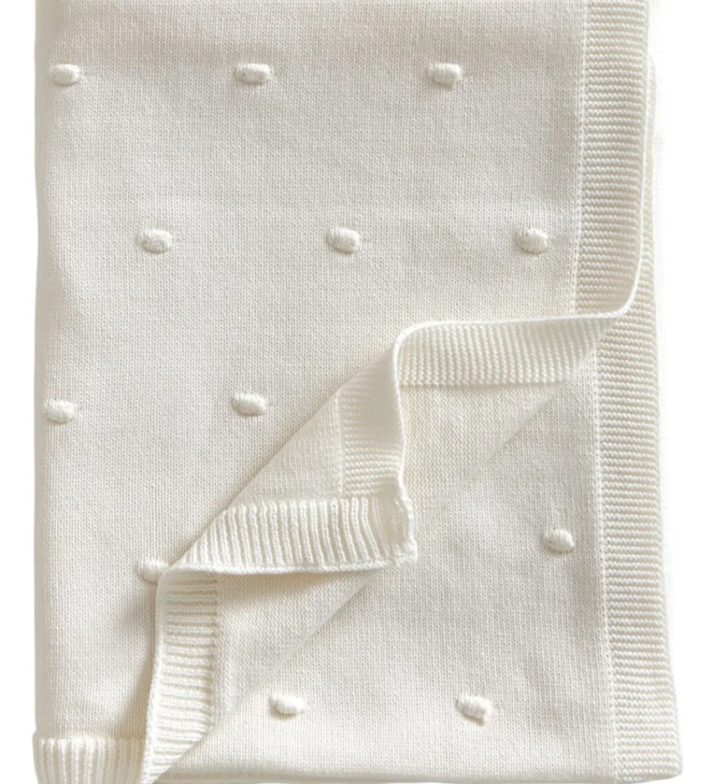 Jack o Juno Tæpper|Børneværelset*Tæppe - 80x100 cm - Strik - Bubble - Pearl